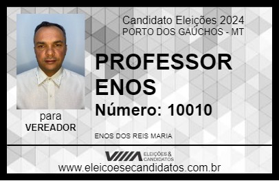 Candidato PROFESSOR ENOS 2024 - PORTO DOS GAÚCHOS - Eleições