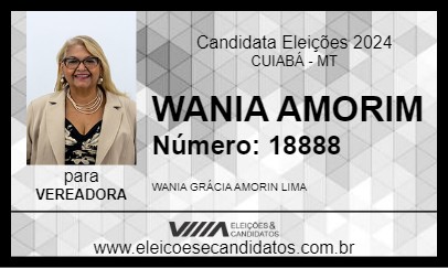 Candidato WANIA AMORIM 2024 - CUIABÁ - Eleições