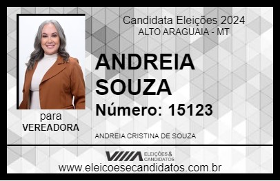 Candidato ANDREIA SOUZA 2024 - ALTO ARAGUAIA - Eleições