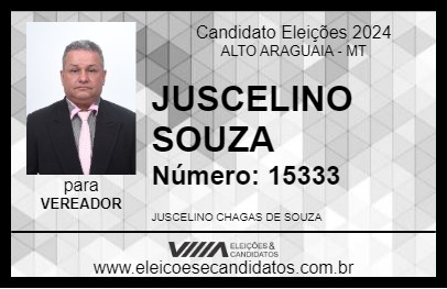 Candidato JUSCELINO SOUZA 2024 - ALTO ARAGUAIA - Eleições