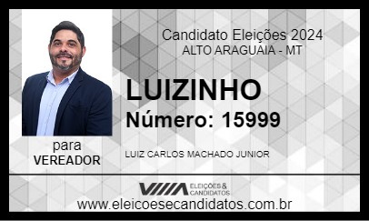 Candidato LUIZINHO 2024 - ALTO ARAGUAIA - Eleições