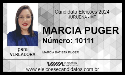 Candidato MARCIA PUGER 2024 - JURUENA - Eleições