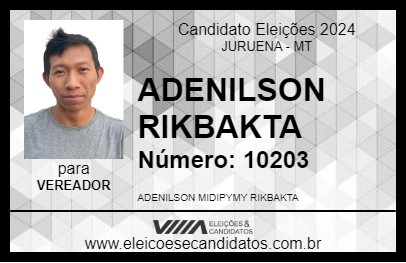 Candidato ADENILSON RIKBAKTA 2024 - JURUENA - Eleições