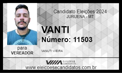 Candidato VANUTI 2024 - JURUENA - Eleições