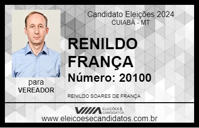 Candidato RENILDO FRANÇA 2024 - CUIABÁ - Eleições