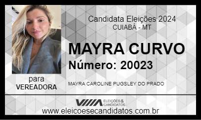 Candidato MAYRA CURVO 2024 - CUIABÁ - Eleições