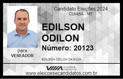 Candidato EDILSON ODILON 2024 - CUIABÁ - Eleições