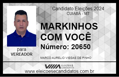 Candidato MARKINHOS COM VOCÊ 2024 - CUIABÁ - Eleições