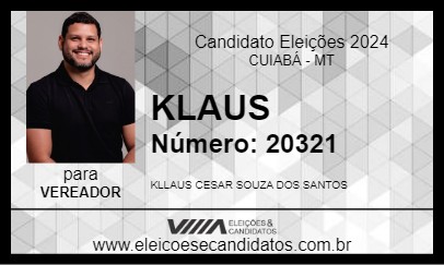 Candidato KLAUS 2024 - CUIABÁ - Eleições