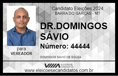 Candidato DR.DOMINGOS SÁVIO 2024 - BARRA DO GARÇAS - Eleições