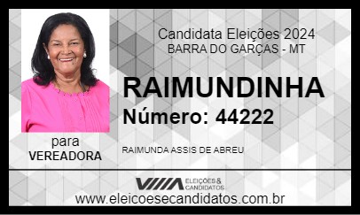 Candidato RAIMUNDINHA 2024 - BARRA DO GARÇAS - Eleições