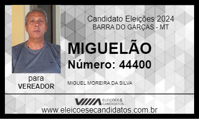 Candidato MIGUELÃO 2024 - BARRA DO GARÇAS - Eleições