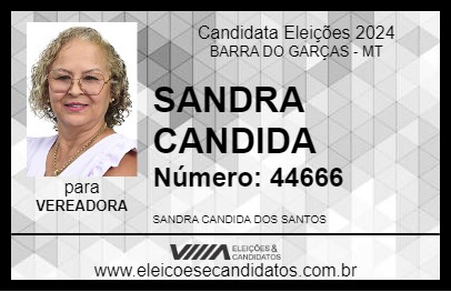 Candidato SANDRA CANDIDA 2024 - BARRA DO GARÇAS - Eleições