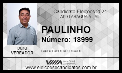 Candidato PAULINHO 2024 - ALTO ARAGUAIA - Eleições