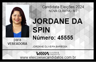 Candidato JORDANE DA SPIN 2024 - NOVA OLÍMPIA - Eleições