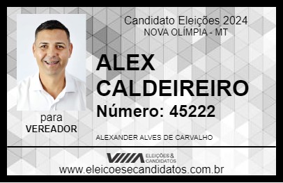 Candidato ALEX CALDEIREIRO 2024 - NOVA OLÍMPIA - Eleições