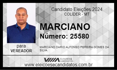 Candidato MARCIANO 2024 - COLÍDER - Eleições