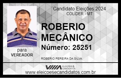 Candidato ROBERIO MECÂNICO 2024 - COLÍDER - Eleições