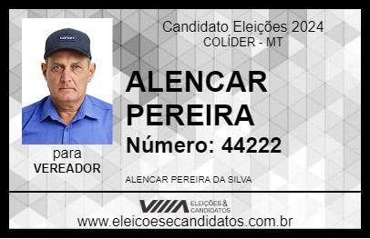 Candidato ALENCAR PEREIRA 2024 - COLÍDER - Eleições