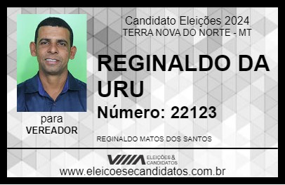 Candidato REGINALDO DA URU 2024 - TERRA NOVA DO NORTE - Eleições