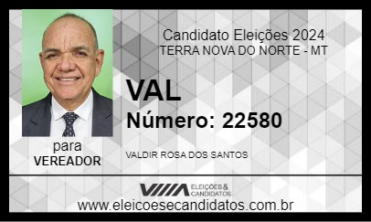 Candidato VAL 2024 - TERRA NOVA DO NORTE - Eleições