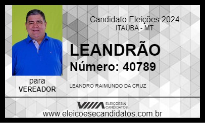 Candidato LEANDRÃO 2024 - ITAÚBA - Eleições