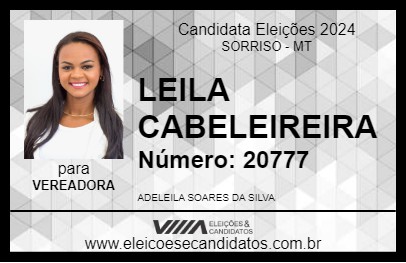 Candidato LEILA CABELEIREIRA 2024 - SORRISO - Eleições