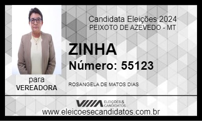 Candidato ZINHA 2024 - PEIXOTO DE AZEVEDO - Eleições