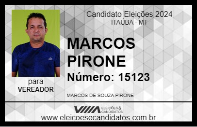 Candidato MARCOS PIRONE 2024 - ITAÚBA - Eleições