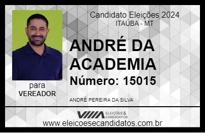 Candidato ANDRÉ DA ACADEMIA 2024 - ITAÚBA - Eleições