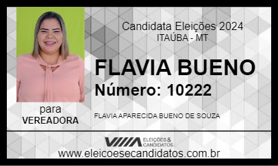 Candidato FLAVIA BUENO 2024 - ITAÚBA - Eleições