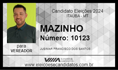 Candidato MAZINHO 2024 - ITAÚBA - Eleições