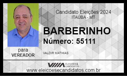 Candidato BARBERINHO 2024 - ITAÚBA - Eleições