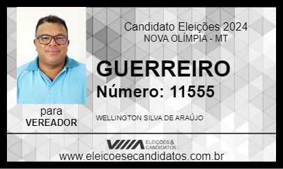 Candidato GUERREIRO 2024 - NOVA OLÍMPIA - Eleições