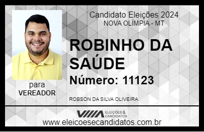 Candidato ROBINHO DA SAÚDE 2024 - NOVA OLÍMPIA - Eleições