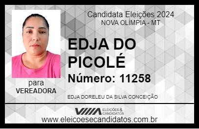 Candidato EDJA DO PICOLÉ 2024 - NOVA OLÍMPIA - Eleições