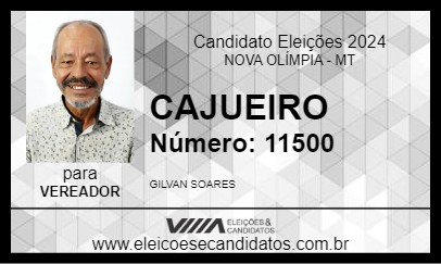 Candidato CAJUEIRO 2024 - NOVA OLÍMPIA - Eleições