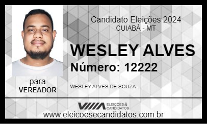 Candidato WESLEY ALVES 2024 - CUIABÁ - Eleições