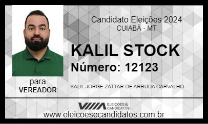 Candidato KALIL STOCK 2024 - CUIABÁ - Eleições