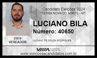 Candidato LUCIANO BILA 2024 - TERRA NOVA DO NORTE - Eleições