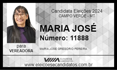 Candidato MARIA JOSÉ 2024 - CAMPO VERDE - Eleições