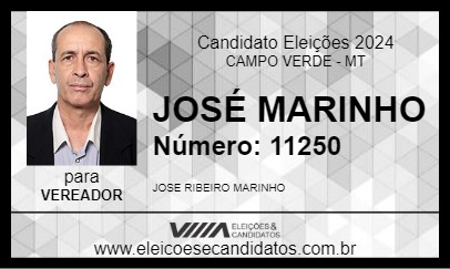 Candidato JOSÉ MARINHO 2024 - CAMPO VERDE - Eleições