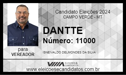 Candidato DANTTE 2024 - CAMPO VERDE - Eleições