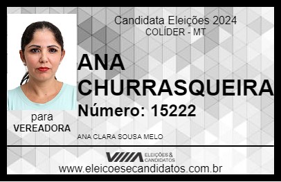 Candidato ANA CHURRASQUEIRA 2024 - COLÍDER - Eleições