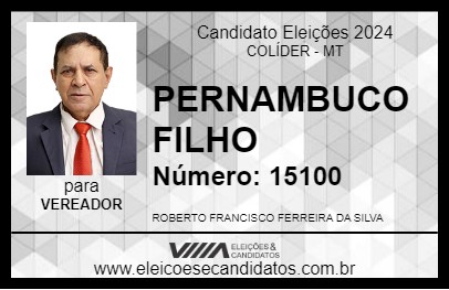 Candidato PERNAMBUCO FILHO 2024 - COLÍDER - Eleições