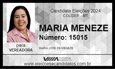 Candidato MARIA MENEZE 2024 - COLÍDER - Eleições