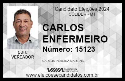 Candidato CARLOS ENFERMEIRO 2024 - COLÍDER - Eleições