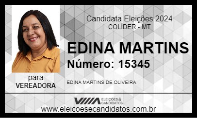 Candidato EDINA MARTINS 2024 - COLÍDER - Eleições