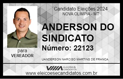 Candidato ANDERSON DO SINDICATO 2024 - NOVA OLÍMPIA - Eleições