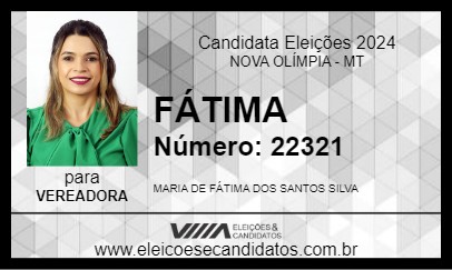 Candidato FÁTIMA 2024 - NOVA OLÍMPIA - Eleições